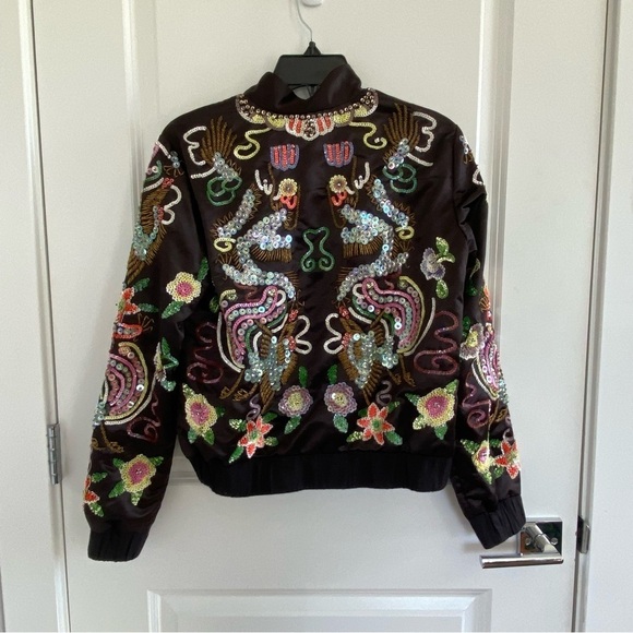 Nasty Gal Collection Tina Embellished Bomber Jacket NWOT - Picture 8 of 8